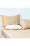 Serene 3 Pc Cotton King Fitted Sheet Set-Beige-180x200Cm+35Cm, 50x75Cm|100% Cotton-300 Thread Count