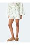 Cotton Lined Floral Fisto Shorts with Embroidery Detail - 3