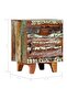 Hand Carved Bedside Cabinet 40x30x50 cm Solid Reclaimed Wood - 3
