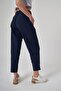 Women's Navy Blue Trousers 1523067-Dark Blue - 8