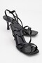Black Multi-Strap Heeled Women's Shoes