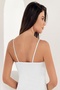 Women's Rope Strap Transparent Detailed Lace Tank Top Shorts Set - 2