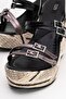 Multi Straw Weave High Heel Women's Sandals - 3