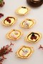 Viola's Gold Set of 6 Sugar Bowl Turkish Delight Bowl Snack Bowl Coffee Side Serving Bowl Decorative Bowl with Handles - 2