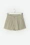 Girl's Gabardine Pleated Cotton Waist Adjustable Shorts
