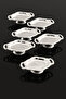Viola's Silver Set of 6 Sugar Bowl Turkish Delight Bowl Snack Bowl Coffee Side Presentation Bowl Decorative Bowl with Handles - 2