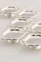 Viola's Silver Set of 6 Sugar Bowl Turkish Delight Bowl Snack Bowl Coffee Side Presentation Bowl Decorative Bowl with Handles - 4