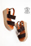 Brown Suede Genuine Leather Women's Sandals 20683