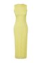 Açık Sarı Dantel Bodycon Sırt Dekolteli Esnek Örme Elbise TWOSS25EL00485 - 5