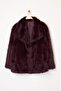 Bordo Regular Kalıp Kürk Büyük Beden Mont TBBAW25AW00000 - 10