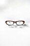 Laurent Unisex Leopard Oval Frame Blue Block Transparent Glass Glasses