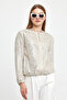 Payetli Bomber Bej Ceket - 4