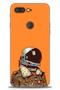 General Mobile Gm 9 Pro Case Hd Printed Case - Orange Astronaut + Full Screen Protector