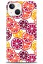 iPhone 13 Case HD Printed Case - Burgundy Lemon Slices - MRC