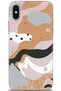 حافظة iPhone XS Case HD مطبوعة - أبيض قهوة - MRC