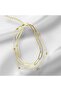 Gold Color Paperclip and Ball Model 2-Piece Chain Steel Anklet - 2