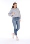 Premium Quality 100% Cotton 3 thread Gray Melange Hooded Kangaroo Pocket Lace Up Short Crop sweatshirt - 2