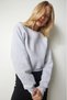 100% Cotton Gray Melange Ultra Quality Diagonal Raised 3 thread Crew Neck Basic Sweatshirt