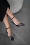 Toledo Heeled Stone Evening Dress Shoes Black - 2
