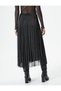 X Selected by Melis Ağazat - Glittery Pleated Midi Tulle Skirt Slim Fit - 4