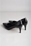 Seç 2578 Genuine Leather Stiletto (Heel Height: 7 cm) Black Patent Leather - 4