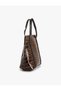 Tote Bag Crocodile Faux Leather Zipped Snap Closure - 3