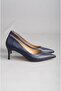Seç 2578 Genuine Leather Stiletto (Heel Height: 7 cm) Dark Blue