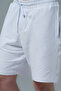 Daily Core - White Relaxed Fit Cotton Men's Sports Shorts - 3