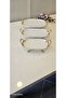 8-Piece Footed Handle Porcelain Serving Set Gold - 5