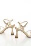 Women's Summer Gold Sultan Thin Heeled Stone Embroidered Shoes - 2