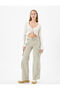 Cargo Pants Wide Leg Normal Waist Belt Detailed Pocket Cotton - Bianca Jeans - 2