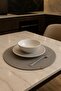 2 Pieces Gray Jute Supla Set, American Service Set, Luxury Presentation Plate Mat (33 X 33 cm)