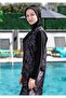 Full Covered Fast Drying Side Adjustable Zippered Hijab Swimsuit-2423 - 4