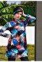 Tropical Patterned Full Size Lycra Digital Hijab Swimsuit-2412 - 2