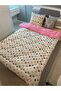 Single Double Sided Welsoft Quilt Pink Big Star - 3