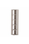 Mourah Home Nati Modern Corner Corner Bookcase Display Unit Mocha - 3
