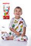 Custom Pencil Paintable Short Sleeve Children's Pajama Set 012X - 3