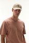 Men's Pink Relax Fit T-Shirt with Stitching Detail and Crew Neck - 3