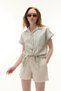 Women's Beige Color Tie-Waist Short Shorts - 3