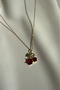 "Women's Gold Color Cherry Stone Necklace – Trendy Elegant Jewelry Model - 8