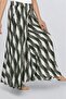 Women's Elastic Waist Patterned Pocket Skirt Trousers - 3