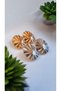 Xuping Stainless Steel Oval Line Detailed Silver Color Earrings - 3