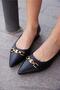 Women's Leather Ballerinas Black - 4