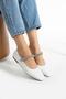 Women's Genuine Leather Ballet Flats White