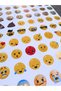 17X25Cm Emoji Emoticons Glittering Heart Flat Sticker Sticker 86Pcs Sticker for Laptop Agenda Scrapbook - 3