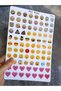 17X25Cm Emoji Emoticons Glittering Heart Flat Sticker Sticker 86Pcs Sticker for Laptop Agenda Scrapbook