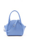 Blue Shk132 Faux Leather, Zippered Single Compartment, Snap Detail, Hand, Arm and Shoulder Bag - 6