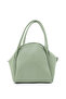 Mint Green Shk132 Faux Leather Single Compartment Double Strap Hand and Cross Shoulder Bag L:16 E:17 W:10 cm