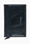 Genuine Leather Unisex Mechanism Card Holder 611Cr - Black