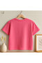 Girl's Crew Neck Short Sleeve Printed T-Shirt - 3